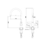 Змішувач кухонний Fabiano SKFC 90 ST Inox - Зображення 2