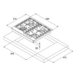 Газова варильна поверхня Fabiano FHG 10-44 VGH-T Black Glass - Зображення 2