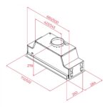 Витяжка кухонна Teka GFL 57651 BK (113100005) нержавіюча сталь / чорне скло - Зображення 2