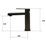 Змішувач для раковини Fabiano Cubo 40101 Black - Зображення 2