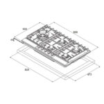 Газова варильна поверхня Fabiano FHG-R 27-95 VGH-T Ivory - Зображення 4