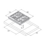 Газова варильна поверхня Fabiano FHG 14-44 GH-T White Glass - Зображення 2
