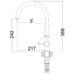 Змішувач кухонний Fabiano FKM 72 SS Nano Graphite - Зображення 2