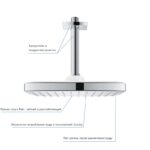 Grohe Tempesta 250 Cube Верхній душ з кронштейном до стелі з WaterSaving (26688000) - Зображення 4
