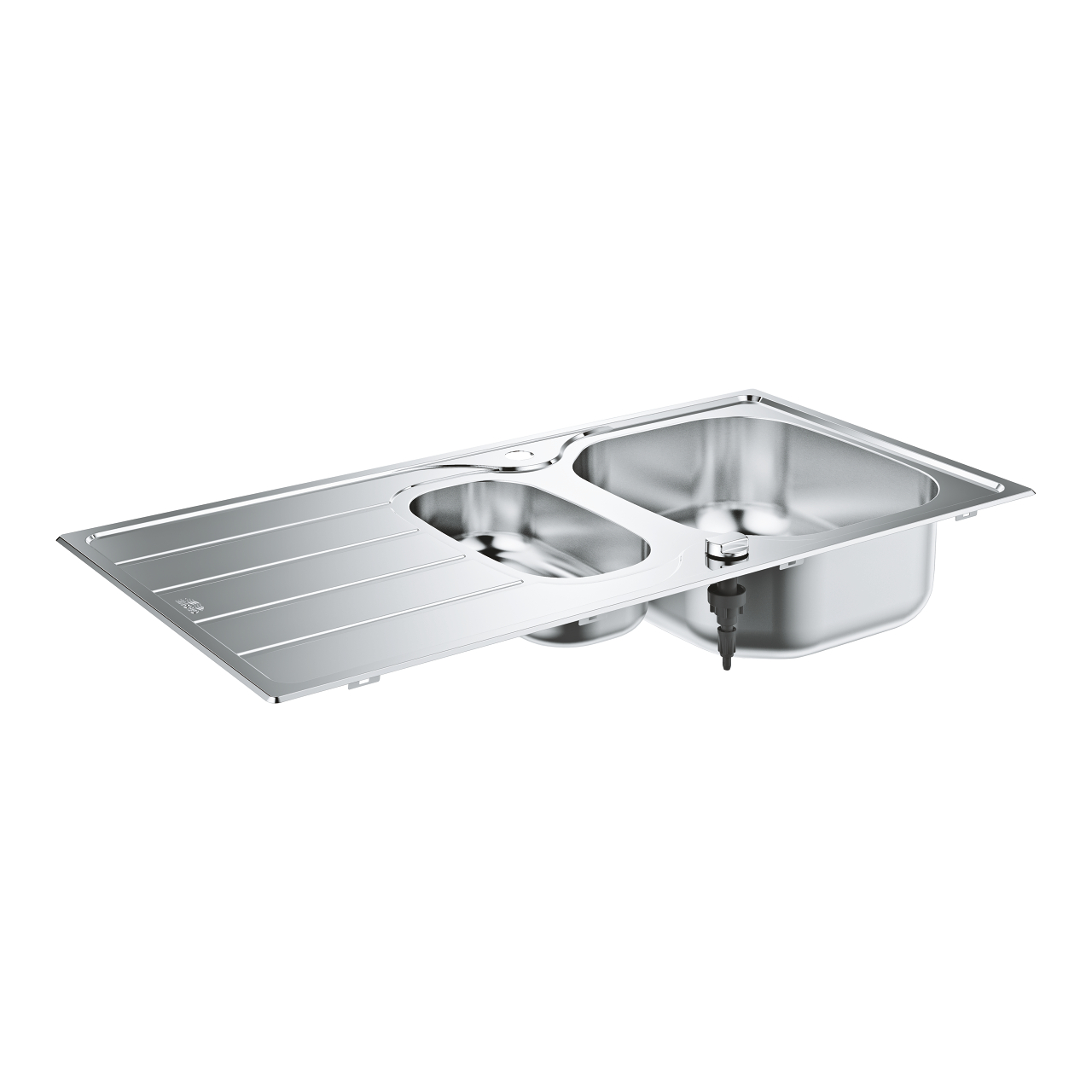 27755-1 Grohe Мийка для кухні 965 x 500 мм з ексцентриком, 2 чаши, матова (31564SD1) - Зображення 1