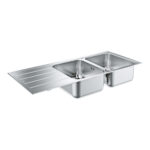 Grohe Мийка для кухні 1160 x 500 мм з ексцентриком, 2 чаши, матова (31588SD1)