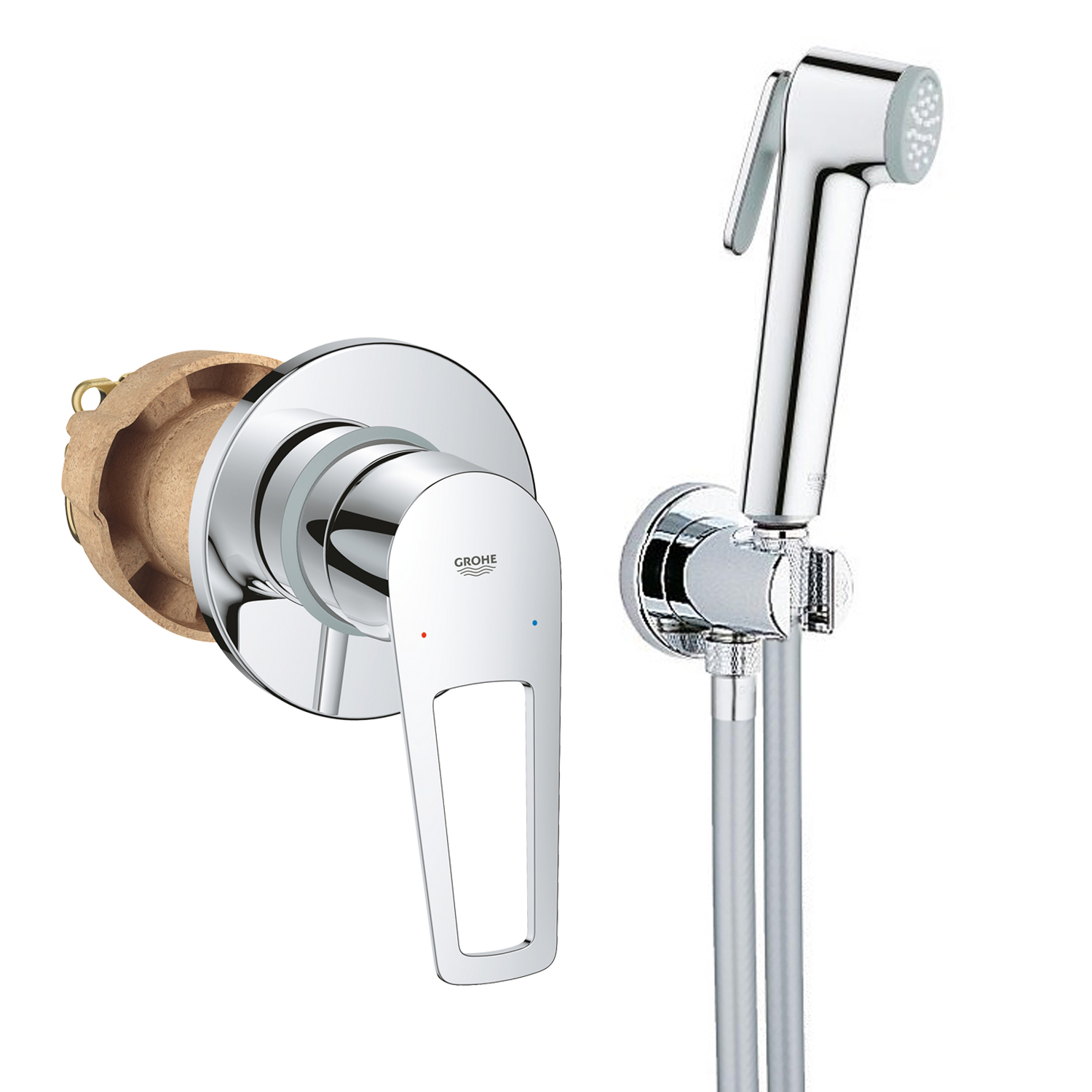 30635-1 Grohe QuickFix Готовий комплект для гігієнічного душу BauLoop New з Vitalio trigger spray (UA202406QF) - Зображення 1