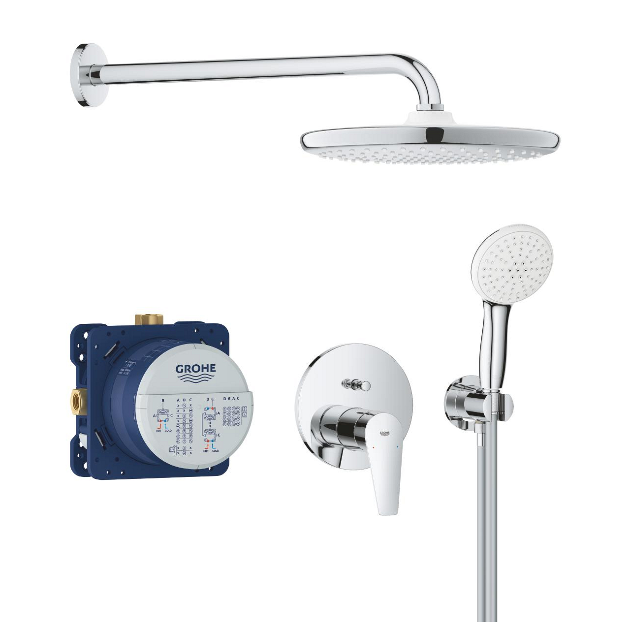 32164-1 Grohe BauEdge Прихована душова система з Tempesta 250 (25290000) - Зображення 1