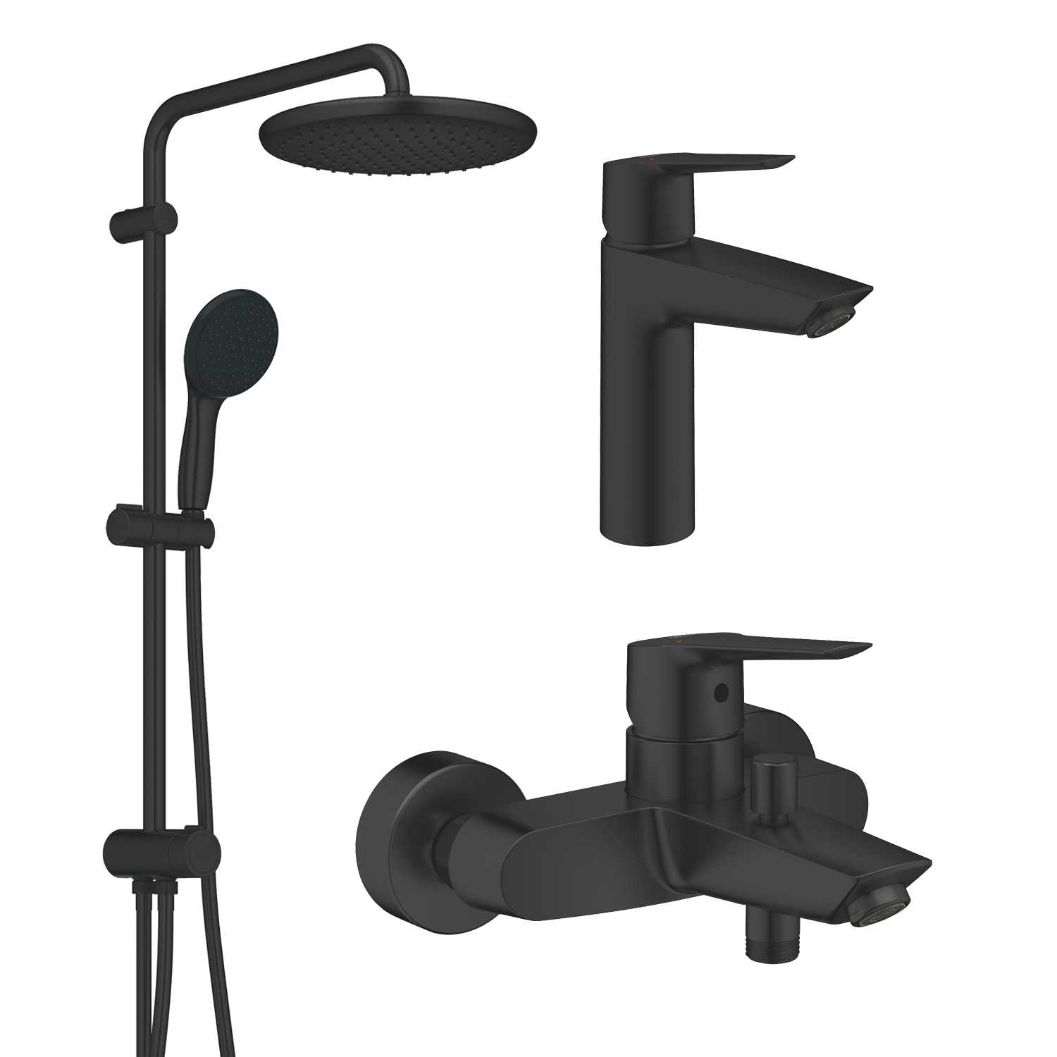 48434-1 Grohe Набiр змiшувачiв QuickFix Start 3 в 1 для ванни (UA303305RM) - Зображення 1