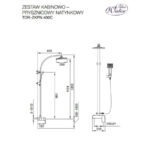 Душовий гарнітур Blue Water TORONTO TOR-ZKPN.400 Чорний матовий (5901730615500) - Зображення 6