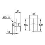 Змішувач для душу Blue Water TORONTO TOR-BPP.210C Хром (5901730612097) - Зображення 3
