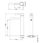 Змішувач для раковини Blue Water BOSTON BOS-BUW.050 Графіт (Gun metal) (5901730617382) - Зображення 6