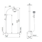 Душовий гарнітур Blue Water TORONTO TOR-ZKPN.400C Хром (5901730612066) - Зображення 3