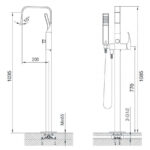 Змішувач для ванни Blue Water LIWIA LIW-BWP.090C Хром (5901730612271) - Зображення 3