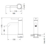 Змішувач для раковини Blue Water BOSTON BOS-BUN.010 Графіт (Gun metal) (5901730617344) - Зображення 3