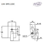 Змішувач для ванни Blue Water LIWIA LIW-BPD.220C Хром (5901730612295) - Зображення 3