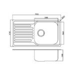 Кухонна мийка Fabiano 78x43 Microdecor - Зображення 2