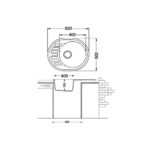 Кухонна мийка Fabiano Arc 62x50 Antracit - Зображення 2