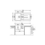 Кухонна мийка Fabiano Classic 78x50x15 Alpine White - Зображення 2