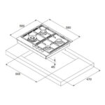 Газова варильна поверхня Fabiano FHG 26-44 GH Inox - Зображення 2