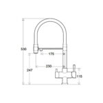 Змішувач кухонний Fabiano FKM 3143 Inox White - Зображення 2