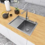 Накладна кухонна мийка з лівим крилом Nett NS-6045(L) - Зображення 12