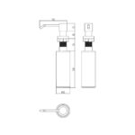 Бронзовий дозатор для миючих Nett DBr-300 - Зображення 3