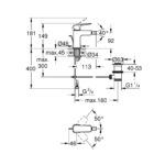 Grohe Cubeo Одноважільний змішувач для біде S-розміру (1018102430) - Зображення 4