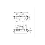 GROHE SPA Grohtherm Aqua Tiles Термостатична прихована монтажна частина, 4 споживача (1068810000) - Зображення 5