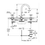 GROHE SPA Atrio Змішувач для раковини на 3 отвори, L-розміру (20643KF0) - Зображення 3