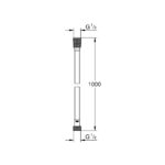 Grohe VitalioFlex Silver Long-Life TwistStop 1000 душовий шланг (22111000) - Зображення 2