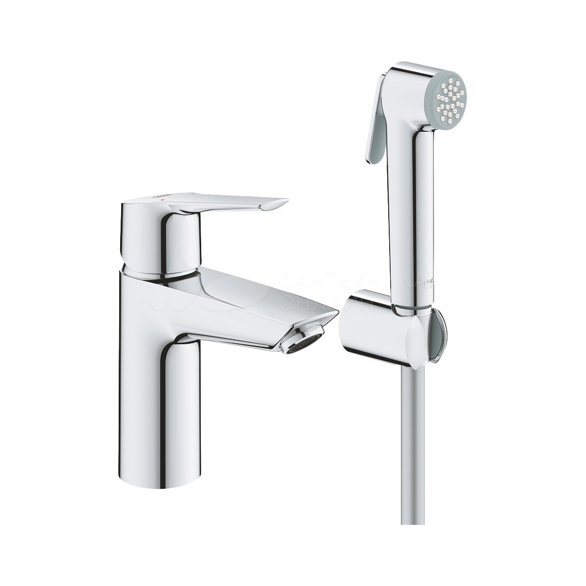 stage087-square-23123003-20447 Grohe QuickFix Start Одноважільний змішувач для раковини S-Size із гігієнічним душем (23123003) - Зображення 1