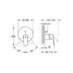 Grohe Eurosmart Cosmopolitan Одноважільний змішувач на 2 виходи (24045000) - Зображення 2