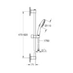 Grohe QuickFix Vitalio Start 110 Душовий гарнітур, 3 режима струменю (26032001) - Зображення 4