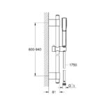 GROHE SPA Grandera Stick Душевой гарнитур с 1 режимом струи (26038000) - Зображення 2