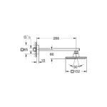 Grohe Euphoria Cube 150 Верхній душ з душовим кронштейном 286 мм, 1 режим струменя (26073000) - Зображення 2