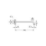 Grohe Rainshower Душовий кронштейн 422 мм (26145000) - Зображення 2