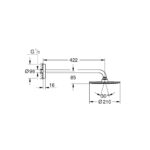 Grohe Rainshower Cosmopolitan 210 Набір 422 мм верхнього душу, 1 режим струменю (26171000) - Зображення 4