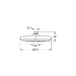 Grohe Tempesta 210 Верхній душ, 1 режим струменю (26410000) - Зображення 2