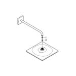 Grohe Rainshower 310 Mono Cube Верхній душ з душовим кронштейном 422 мм, 1 режим струменя (26563000) - Зображення 4