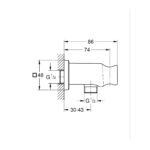 Grohe Rainshower Відведення для душу 1/2" з тримачем (26659DC0) - Зображення 4