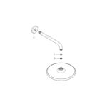 Grohe Tempesta 250 верхній душ з кронштейном до стіни з WaterSaving (26668000) - Зображення 9