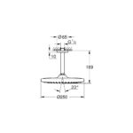 Grohe Tempesta 250 Набір 142 мм верхнього душу настельного монтажу, 1 режим струменю (266692430) - Зображення 4