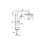 Grohe Tempesta System 250 Душова система Flex із перемикачем настінного монтажу (26675001) - Зображення 7