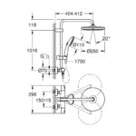 Grohe QuickFix Vitalio Start 250 Душова система з термостатом для настінного монтажу (26677001) - Зображення 2