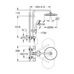 Grohe Vitalio Start 250 Душова система з термостатом для настінного монтажу (266772430) - Зображення 2