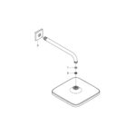 Grohe Tempesta 250 Cube Верхній душ з кронштейном до стіни з WaterSaving (26687000) - Зображення 7