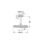 Grohe Tempesta 250 Cube Набір 142 мм верхнього душу настельного монтажу, 1 режим струменю (266882430) - Зображення 4