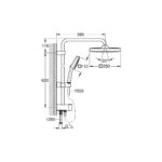 Grohe Quickfix Vitalio Comfort 250 Cube Душова система Flex із перемикачем настінного монтажу (266982431) - Зображення 5