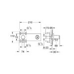 GROHE SPA Grohtherm F Підключення для настінного душу із вбудованим душовим тримачем (26878000) - Зображення 3